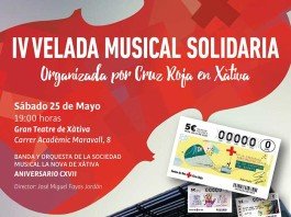 Cruz Roja celebra en Xàtiva la IV Velada Musical con motivo del Sorteo de Oro 2019