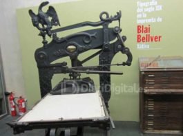 Xàtiva adquirís les màquines de l’antiga impremta de Blai Bellver