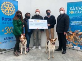 La campaña solidaria de Rotary Club Xàtiva recauda 1.500 euros para SPAX