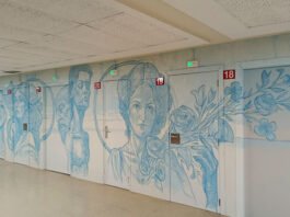 L’Hospital de Xàtiva humanitza l’assistència amb un mural artístic a la sala de radiologia