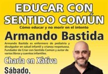 Armando Bastida visitarà Xàtiva per oferir les claus de com «Educar amb sentit comú»