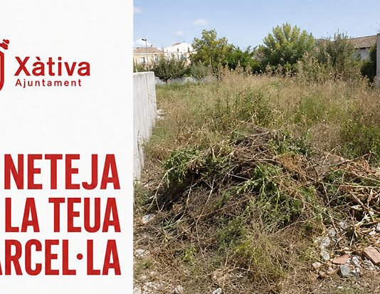 Atenció propietaris: Xàtiva intensifica la crida a desbrossar solars per a evitar incendis