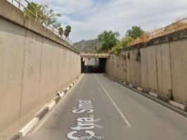 El pas soterrat de la carretera de Simat a Xàtiva, tancat aquest dijous al matí per obres